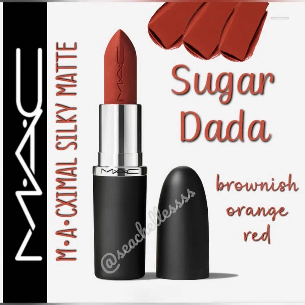 Macximal Silky Matte Lipstick Sugar Dada Brown Orange Red Brand New in Box